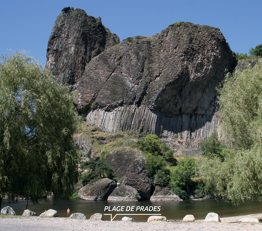 Baignade - Cascade - Plage de Prades - rivière -  Loire - Allier - Haute-Loire -  tourisme vert - Département de la Haute-Loire - Haute-Loire tourisme - Auvergne-Rhône-Alpes - Myhauteloire