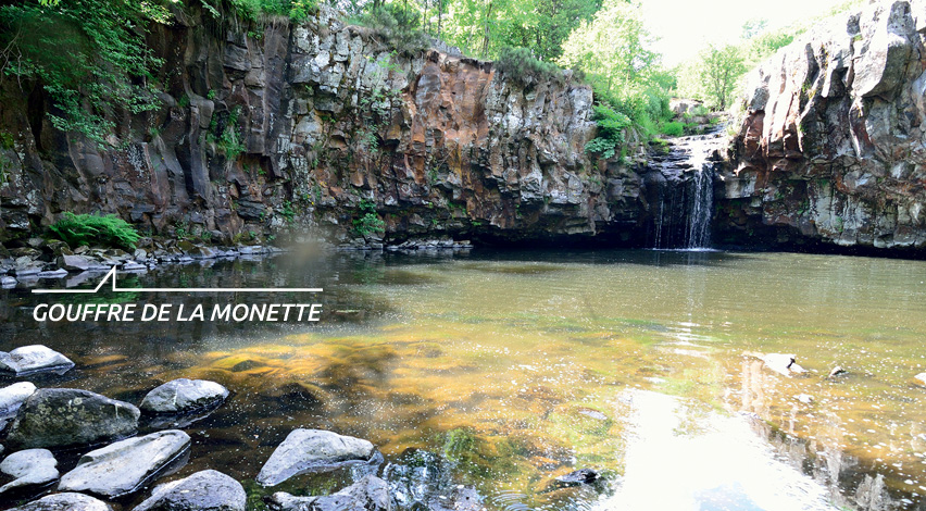 Baignade - Cascade - Plage - rivière -  Gouffre de la Monette - Les Vastres - Haute-Loire -  tourisme vert - Département de la Haute-Loire - Haute-Loire tourisme - Auvergne-Rhône-Alpes - Myhauteloire